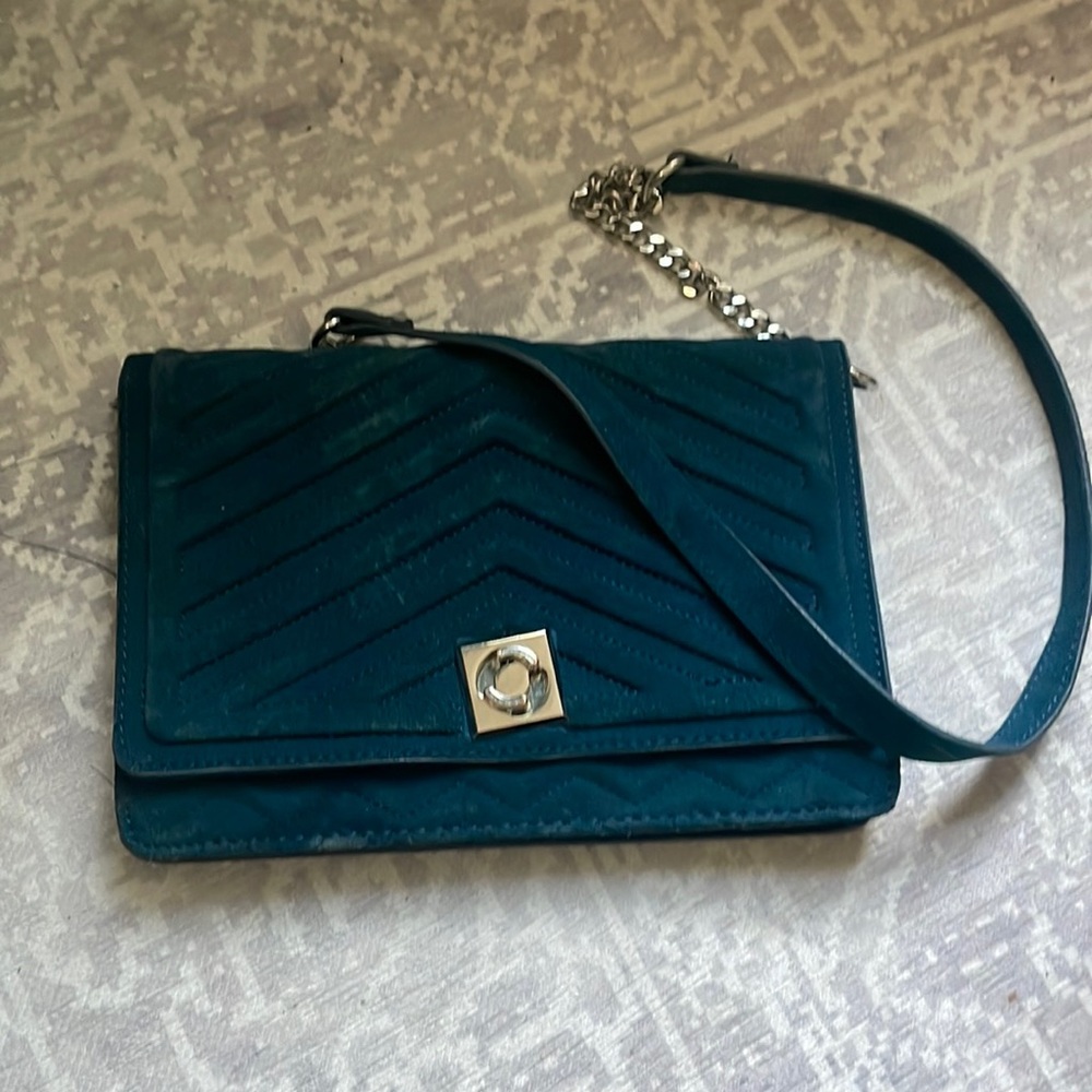 Zara Blue Suede Bag